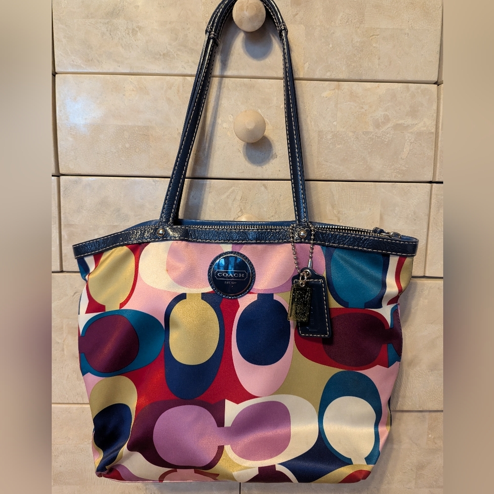 Coach Multicolor Signature Tote Bag